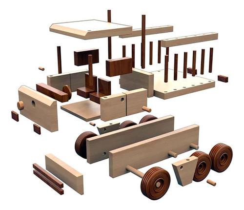 Projeto Caminhão Madeira Brinquedo Vetor Planos Pdf 1
