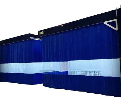 Cabine Pintura 2,20lx4,30a Azul Com Visor Conf Descrição 1