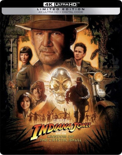4 Uhd Blu-ray Indiana Jones Kingdom Crytal Skull Steelbook 0