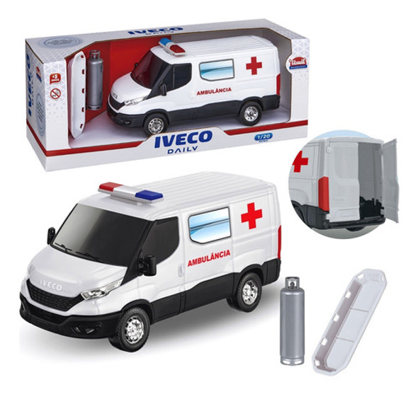 Van Iveco Daily Ambulância Com Acessórios - Usual Brinquedos 0
