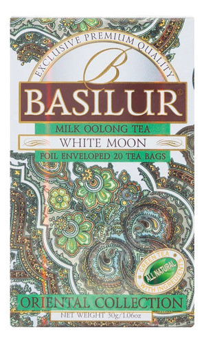 Chá Verde Oolong Com Leite White Moon Basilur Com 25 Sachês 0