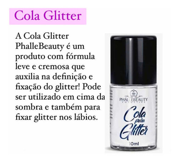 Cola Glitter Maquiagem Phállebeauty Pálpebras E Face 1