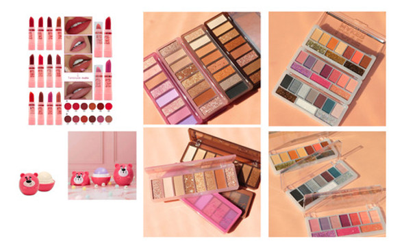 Kit Set Sombras Maquillaje Labial Gloss Alta Cobertura Prof 0