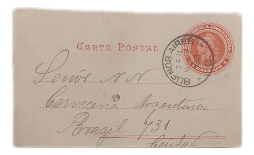 Carta Enviada A La Cervecería Argentina Quilmes Año 1903 0