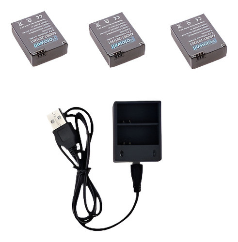 3 X Ahdbt 301/201 Del Li-ion + Cargador Doble Usb De Led Par 0