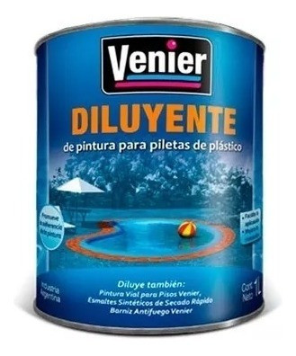 Diluyente De Pintura Para Piletas De Plástico Venier X 1 Lt 1