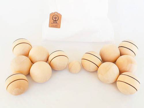 Juego De 12 Bochas Infantil Madera Juguete Didactico Baum 1