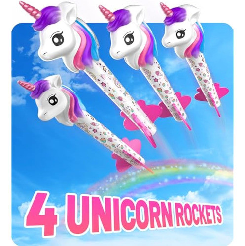 Beefunni Lanzacohetes De Unicornio Para Niñas, 4 1