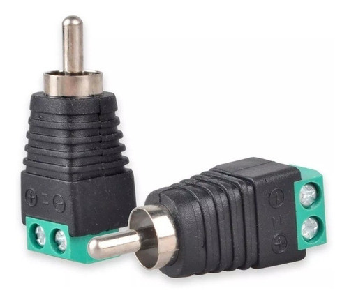 Ficha Adaptador Rca Macho Con Bornera Para Audio Cctv Camara 1