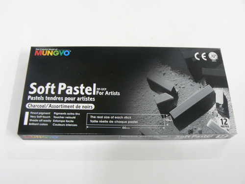 Pastel Tiza Mungyo Caja X 12 Negros 0
