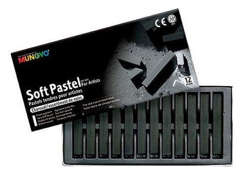Pastel Tiza Mungyo Caja X 12 Negros 0