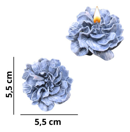 Molde Silicone Vela Sabonete Resina Biscuit Flor Cravo 3d 1