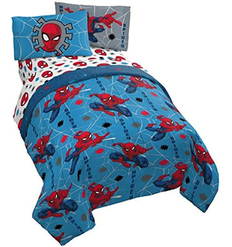 Jay Franco Marvel Spiderman Spidey Faces Juego De Cama Compl 0