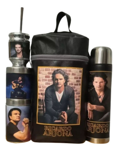 Equipo De Mate Set Matero Ricardo Arjona. Ecocuero 0