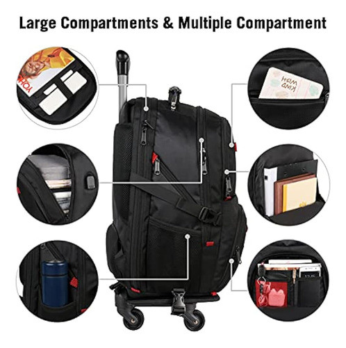 Mochila Con Ruedas Con Ruedas, Mochila Con Ruedas Para Hombr 1