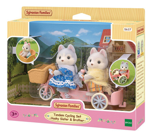 Sylvanian Families Hermanos Husky Bicicleta Doble Juguete Ax 0