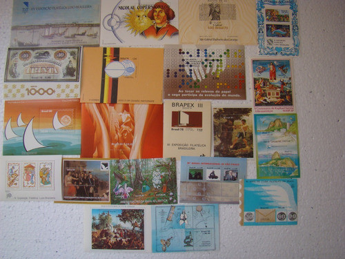 Brasil 20 Blocos Selo Postal Novos Diferentes Anos 70/80/90 0