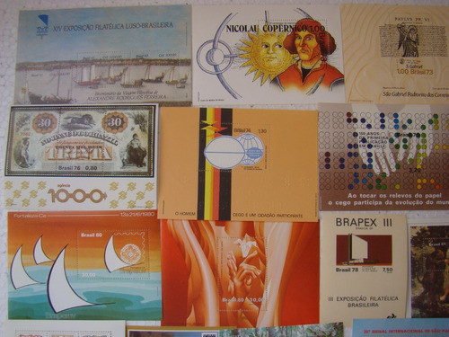 Brasil 20 Blocos Selo Postal Novos Diferentes Anos 70/80/90 1