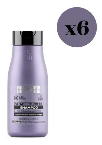 Pack X6 Shampoo Shade Purple 350ml Hairssime 0