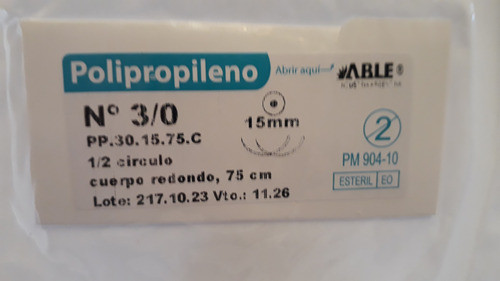 Able Sutura Curva Estéril Polipropileno Pack 1 Unidad 1