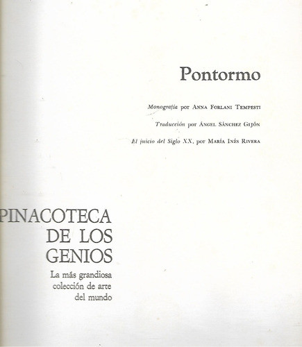 Pontormo - Pinacoteca De Los Genios - Arte 1