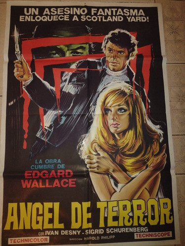 Afiche Original Angel De Terror, Películas. Colorido, Mate. 0