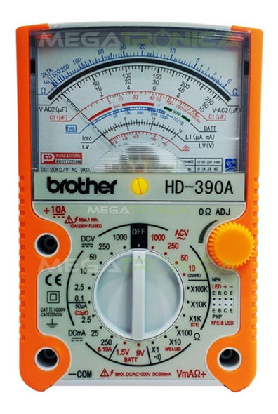 Multimetro Tester Analogico Brother Profesional Hd390a Full 1