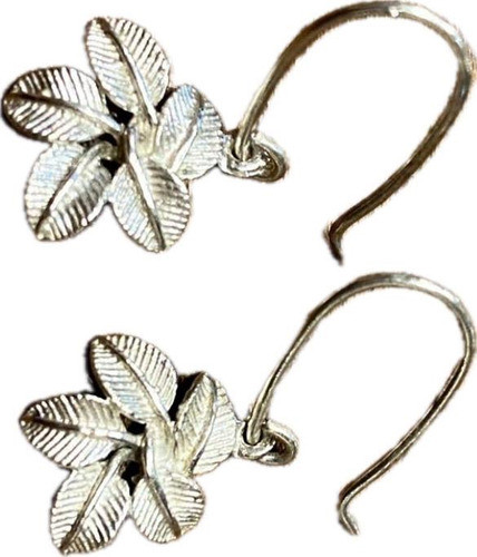 Luli Caravanas Plata 925 Hojitas Flor Livianas Movibles 0