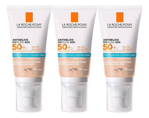 Combo X3 La Roche Posay Anthelios Mune 400 Spf50 Color 50 Ml 0
