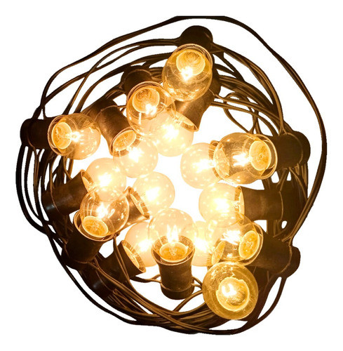 10mts Guirnalda De Luces Para Exterior Vintage C/ Focos 0