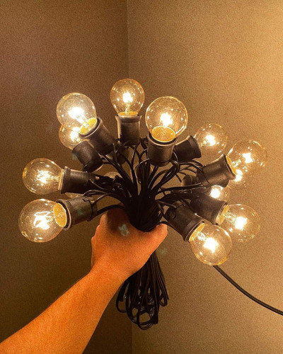 10mts Guirnalda De Luces Para Exterior Vintage C/ Focos 1