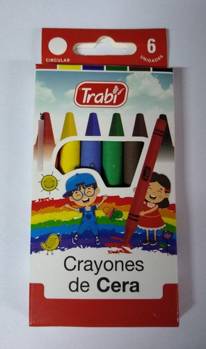 Crayones De Cera Trabi Cortos X 6 Unidades (pequeños) X 3 U 1