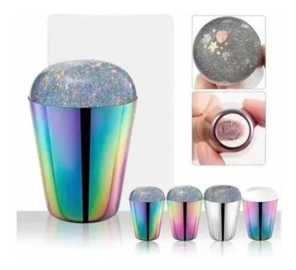 Carimbo De Unhas Luxo Marshmallow Grande Pedras Nail Art 0