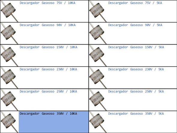Descargador Gaseoso 350v 10ka Supresor 1