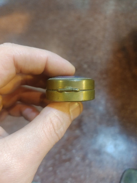 Pastillero Antiguo Esmaltado Violeta 1