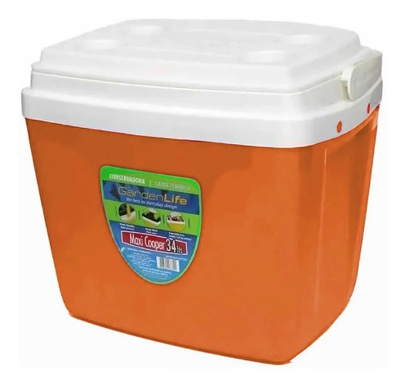 Conservadora Portatil Playa Camping 34l Gl Naranja Cts 0