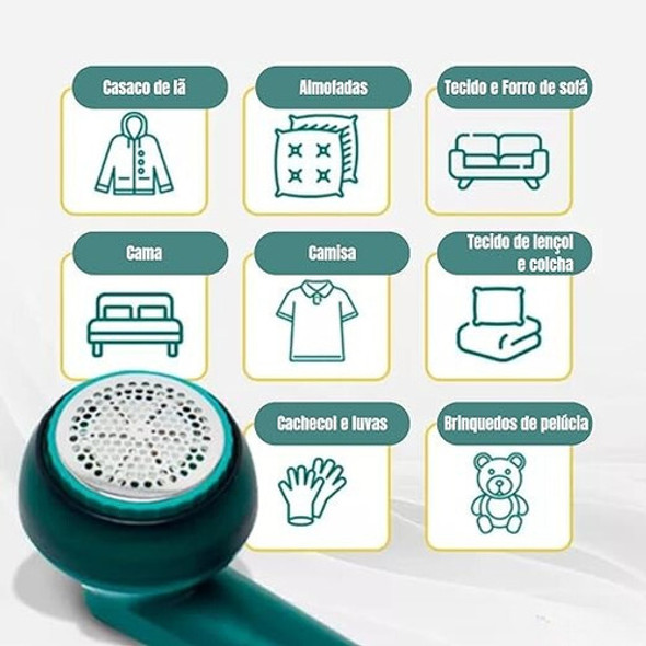 Papa Bolinha Sem Fio Elétrico Removedor Pelos Fiapos Roupas 1 Papa Bolinha Sem Fio Elétrico Removedor Pelos Fiapos Roupas 1