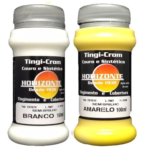 Kit Tinta Branca E Amarela P/ Pintar Faixa E Letras Pneu 0