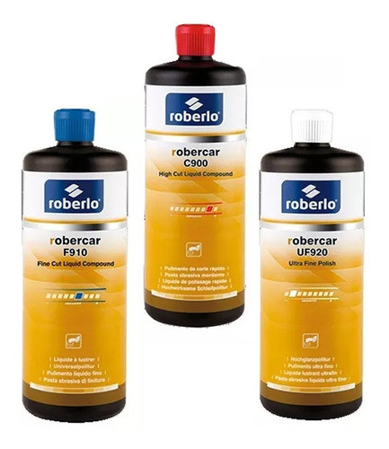 Combo Pastas De Pulir Roberlo C900 + F910 + Uf920 0