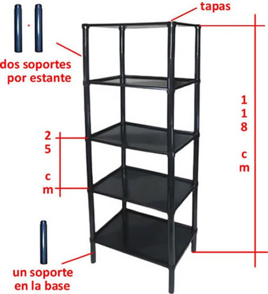 Organizador Rectangular Repisa 5 Estantes Plástico 1