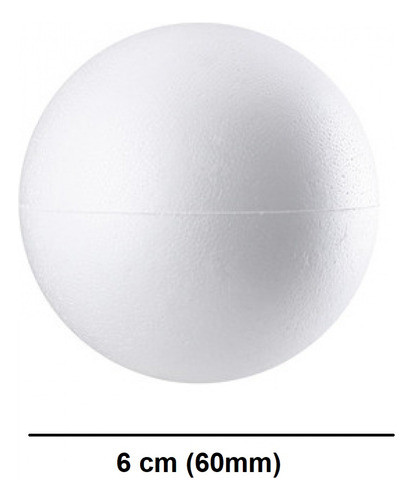 Kit De Bola Bolinha De Isopor 60mm 6cm Branca Maciça C/10un 1
