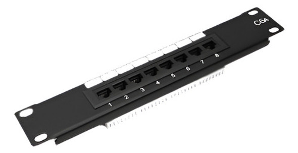 8 Puertos Cat6a 1u Unshielded Utp Rj45 Rack Mount Lan Red Pa 0