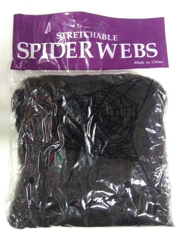 Telaraña Cotillon Negra Decoracion Halloween Tela De Araña 1