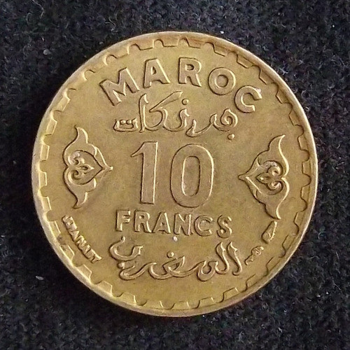 Marruecos 10 Francos 1951 Excelente Y 49 Colonia Francesa 0