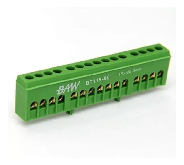 Baw Repartidor Unipolar 15xø5,3mm Bt115-80 0