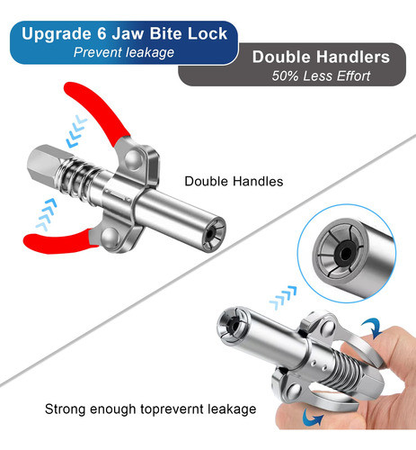 Acoplador De Pistola De Engrase 10000 Psi Con Manguera X2u 1