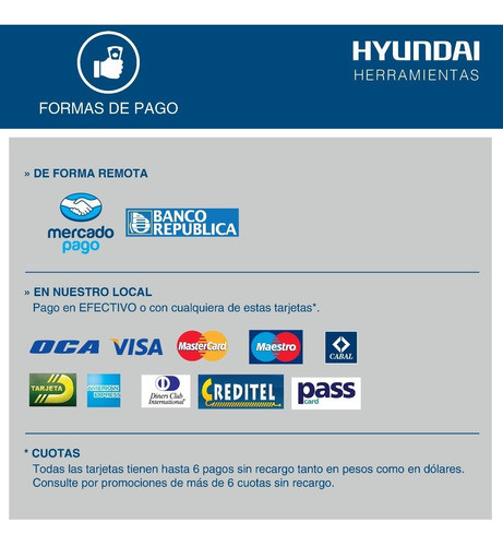 Mecha Rapida P/ Madera  Hyundai  3/8  X 6 1