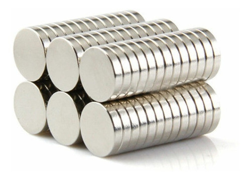 10x Imanes De Neodimio 8x2 Mm Ultra Potentes Niquelados Hobb 0