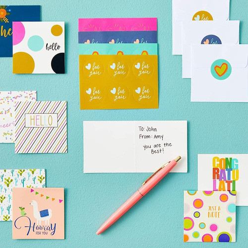 ~? Todas Las Ocasiones Mini Notecards Con Sobres Y 24 Pegati 1