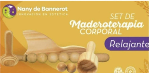 Kit Maderoterapia Corporal Relajante Con Rodillo De Esferas 0